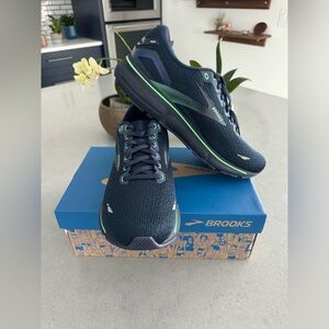 Brooks Men’s Ghost 15 Neutral Running Shoe 10 Crown Blue/Black/Green New In Box